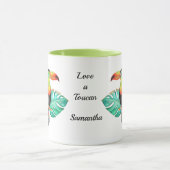 Tropischer Toucan Exotic Parrot Personalisiert Tasse (Zentrum)