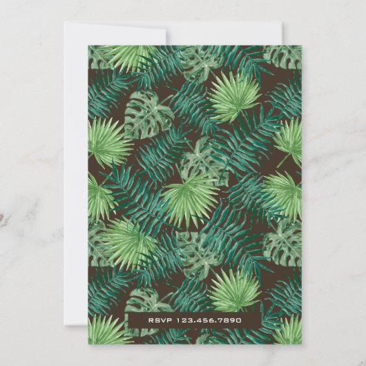 Tropischer Toucan Geburtstagsparty Einladung (Rückseite)