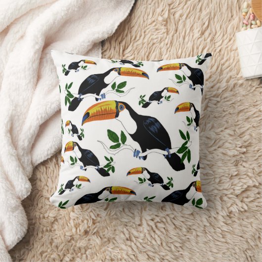 Tropischer Toucans Muster Kissen (Decke)