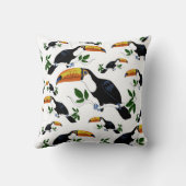 Tropischer Toucans Muster Kissen (Rückseite)