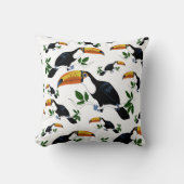Tropischer Toucans Muster Kissen (Vorderseite)