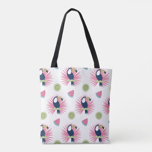 Tropischer Touch & Fruchttote Beutel - Fun Summer Tasche (Rückseite)