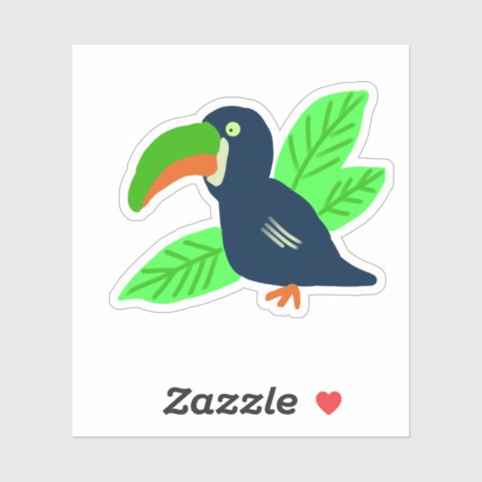 Tropischer Touch und Blätter Aufkleber (Blatt)