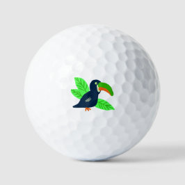 Tropischer Touch und Blätter Golfball