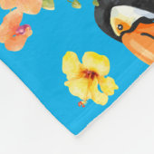 Tropischer Touch und Blume Fleecedecke (Ecke)