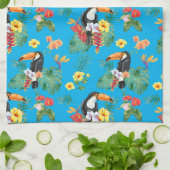 Tropischer Touch und Blume Geschirrtuch (Gefaltet)