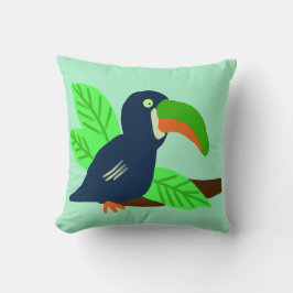 Tropischer Toukan auf Zweig Kissen