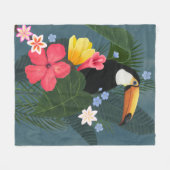 Tropischer Toukan in der Wildnis Fleecedecke (Vorderseite (Horizontal))