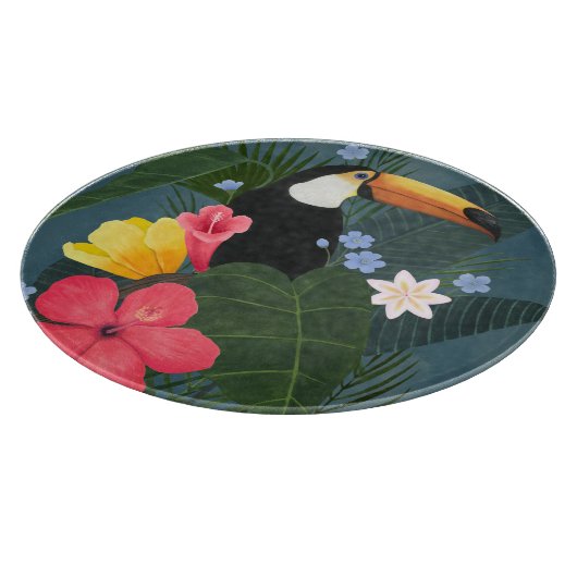 Tropischer Toukan in der Wildnis Schneidebrett (Ecke)