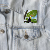 Tropischer Toukan in einem Baum Button (Beispiel)