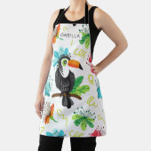 Tropischer Toukan Moderner Personalisierter Name Schürze (InSitu)