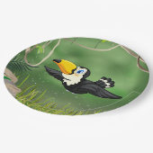 Tropischer Toukan Pappteller (Schrägansicht)