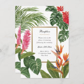 Tropischer Traum Begleitkarte (Vorne/Hinten)