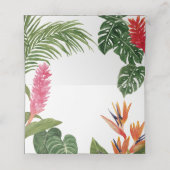 Tropischer Traum Platzkarte (Innenseite Aufgefaltet)