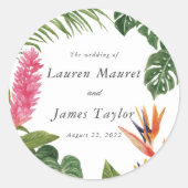 Tropischer Traum Runder Aufkleber (Vorderseite)