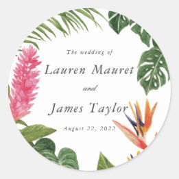 Tropischer Traum Runder Aufkleber