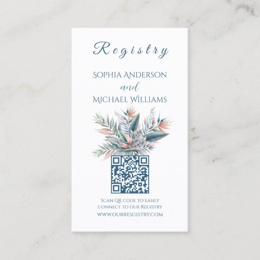 Tropischer Traum von Aquarellen - Registry-Honeymo Visitenkarte (Vorderseite)