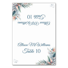 Tropischer Traum Wasserfarbe Hochzeitliches Vegeta Tischnummer