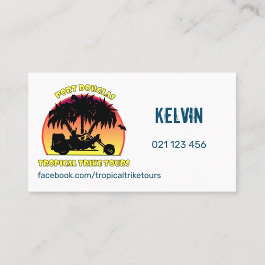 Tropischer Trip Visitenkarte (Rückseite)