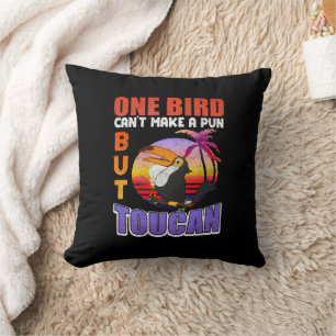 Tropischer Tukan Vogel Vintage Lustiger Tukan Voge Kissen