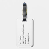 Tropischer unbewohnter Insel-Gepäckanhänger Gepäckanhänger (Rückseite vertikal)