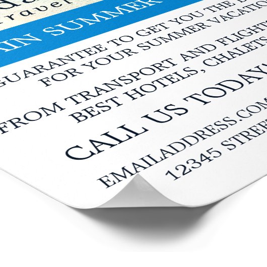 Tropischer Urlaub, Agent-Werbung Poster (Ecke)