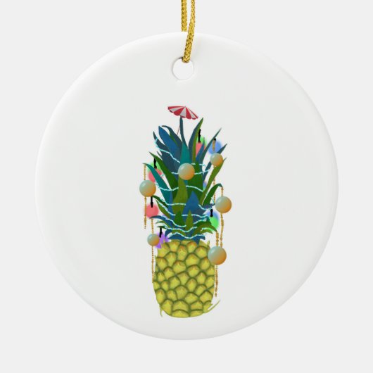 Tropischer Urlaub Ananas Weihnachtsschmuck (Vorne)