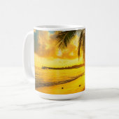 Tropischer Urlaub Becher Kaffeetasse (Vorderseite Links)