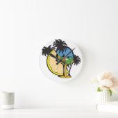 Tropischer Urlaub Gecko Runde Wanduhr (Zuhause)