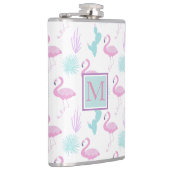 Tropischer Urlaub ⎥ Monogramm Vinyl Wrapped Flask Flachmann (Rechts)