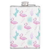 Tropischer Urlaub ⎥ Monogramm Vinyl Wrapped Flask Flachmann (Rückseite)