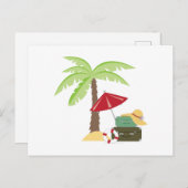 Tropischer Urlaub Postkarte (Vorne/Hinten)
