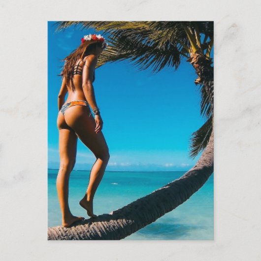 Tropischer Urlaub Postkarte (Vorderseite)