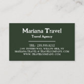 Tropischer Urlaub,Reise-Agent-Visitenkarte Visitenkarte (Rückseite)
