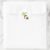 Tropischer Urlaub Runder Aufkleber (Tasche)