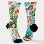 Tropischer Urlaub. Socken (Gewinkelt)