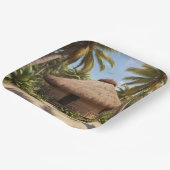 Tropischer Urlaub zum Geburtstag Pappteller (Gewinkelt)