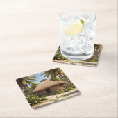 Tropischer Urlaub zum Geburtstag Rechteckiger Pappuntersetzer (Vor Ort)