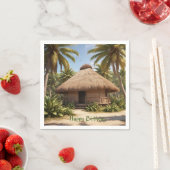 Tropischer Urlaub zum Geburtstag Serviette (Beispiel)