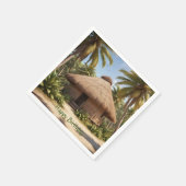 Tropischer Urlaub zum Geburtstag Serviette (Ecke)