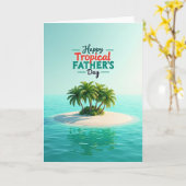 Tropischer Vatertag Design Karte (Gelbe Blume)