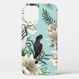 Tropischer Vintage-Kranichvogel, Papagei, Lotusb Case-Mate iPhone Hülle