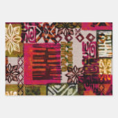 Tropischer Vintager 60er Hawaiianische Barktwäsche Geschenkpapier Set (Vorderseite 3)