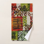 Tropischer Vintager 60er Hawaiisches Barktuch Badhandtuch Set (Handtuch)