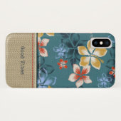 Tropischer Vintager hawaiische InselnSurfer Case-Mate iPhone Hülle (Rückseite (Horizontal))