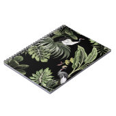 Tropischer Vintager Nachtkran, Palmen, Verbot Notizblock (Linke Seite)