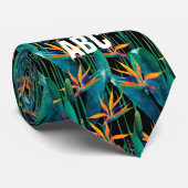 Tropischer Vogel der Paradies-Blume Krawatte (Gerollt)