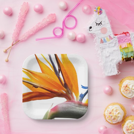 Tropischer Vogel der Paradischen Pflanze Pappteller (Party)