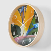 Tropischer Vogel der Paradischen Pflanze Uhr (Winkel)