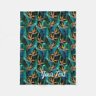 Tropischer Vogel der Paradise-Blume Fleecedecke
